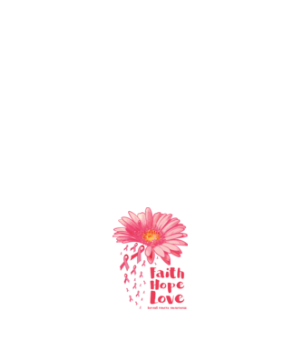 Gerbera faith hope love model negru pe tricou