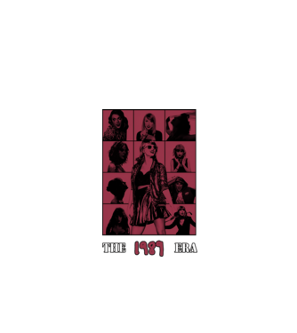 Taylor Swift ERAS red model negru pe tricou