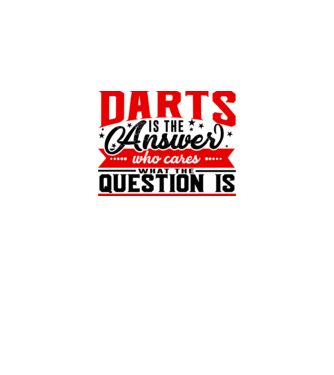 Sport is the answer DARTS model alb pe tricou