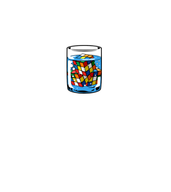 Rubik Ice model alb pe tricou