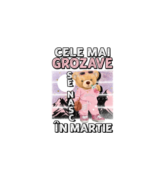 RETRO teddy fetişcană MARTIE model negru pe tricou