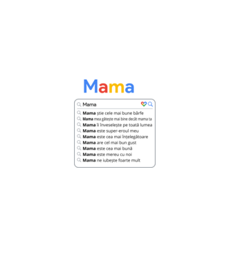 căutare Google Mama model  pe tricou