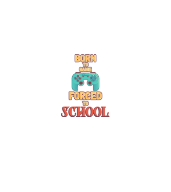 Born to game model negru pe tricou
