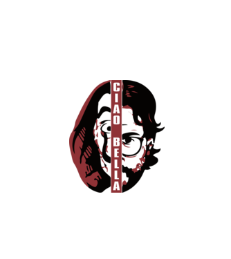 ciao bella professor model alb pe tricou