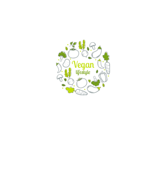 vegan lifestyle model alb pe tricou