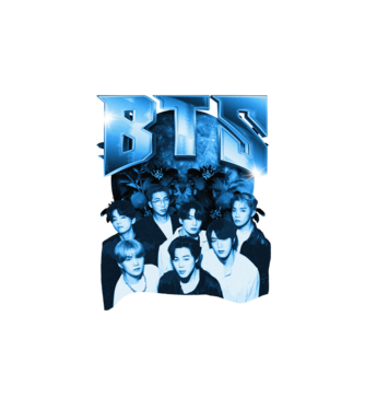 BTS model alb pe tricou