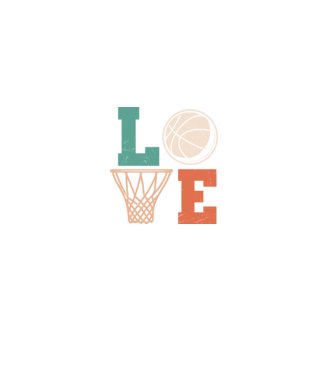 LOVE basketball model negru pe tricou