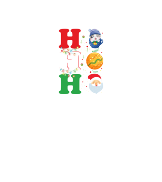 Ho-ho-ho christmas model negru pe tricou