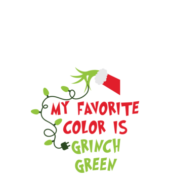 Grinch Green model negru pe tricou