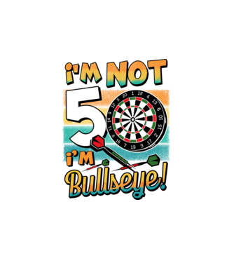 Darts Birthday 50 years old model alb pe tricou