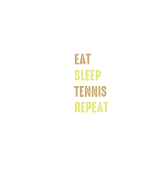 eat sleep tennis repeat model negru pe tricou