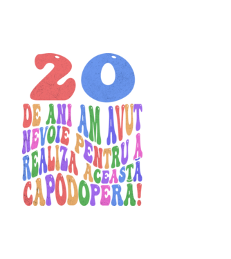 Realiza această capodoperă 20 model alb pe tricou