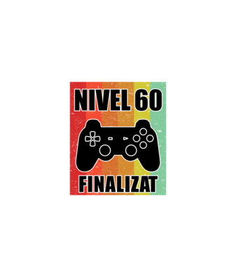 Nivel 60 finalizat model negru pe tricou