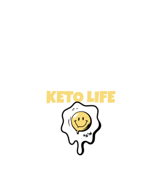 HAPPY KETO LIFE model negru pe tricou