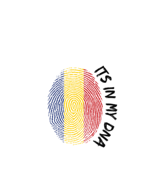 România fingerprint model alb pe tricou