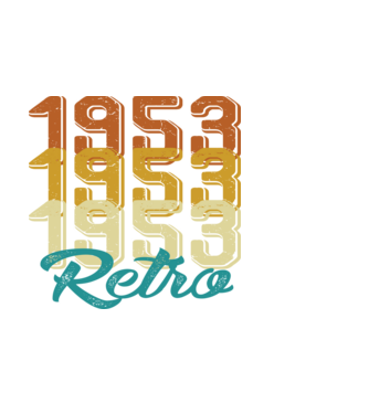 Retro 1953 model negru pe tricou