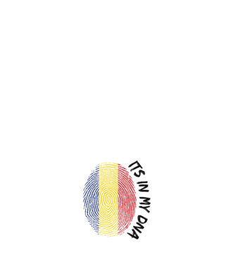 România fingerprint model negru pe tricou