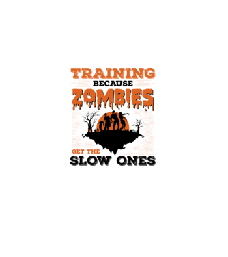 Zombies get the slow ones model alb pe tricou