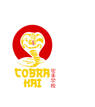 cobra kai japan logo model alb pe tricou