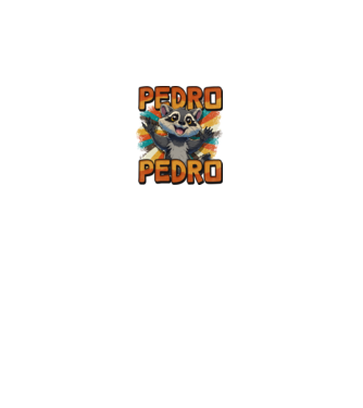 Retro Pedro model negru pe tricou