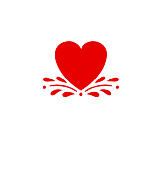 inimă Valentine model alb pe tricou