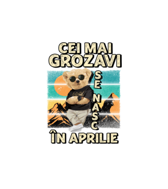 RETRO teddy APRILIE model alb pe tricou