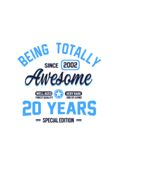 20 years of being totally awesome model negru pe tricou