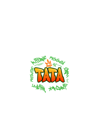 Graffiti tata model alb pe tricou