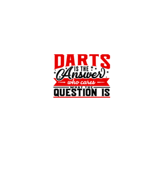 Sport is the answer DARTS model alb pe tricou