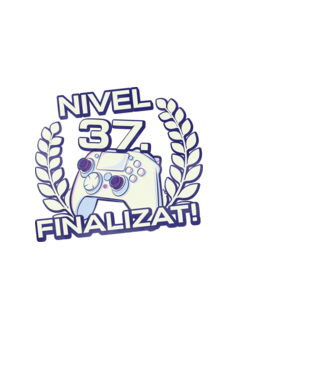 Nivel 37 finalizat! model alb pe tricou