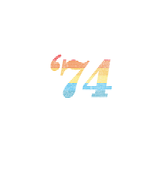 Retro Birthday 1974 model alb pe tricou