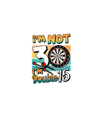 Darts Birthday 30 years old model negru pe tricou