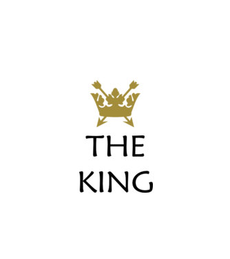 The King model alb pe tricou