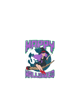 Happy Halloweed model negru pe tricou