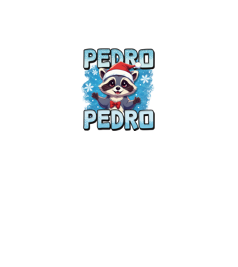 Pedro pedro retro xmas model negru pe tricou