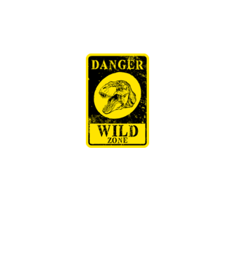 Danger wild zone model negru pe tricou