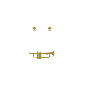 I play heavy metal trumpet model negru pe tricou