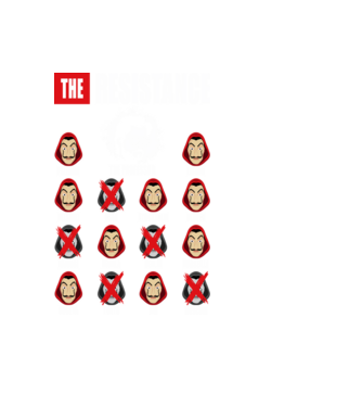 the resistance la casa de papel model negru pe tricou