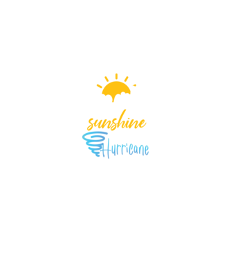 June Girls are Sunshine mixed with a little Hurricane model negru pe tricou