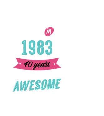 MADE IN 1983 model alb pe tricou