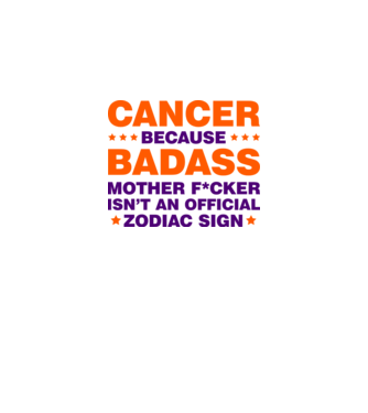 Badass zodiac CANCER model alb pe tricou