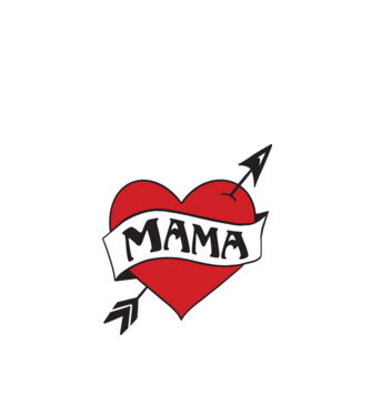 mama model alb pe tricou