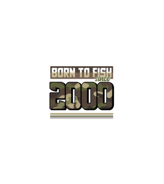 Born to fish since 2000 model nisipiu pe tricou
