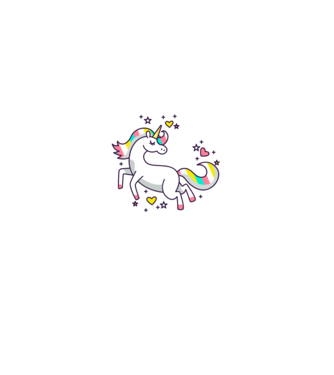 Unicorn Spark model gri pe tricou