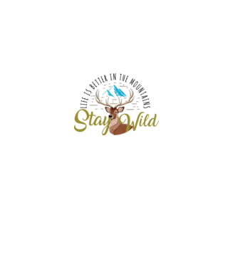 Stay wild Cerb model alb pe tricou