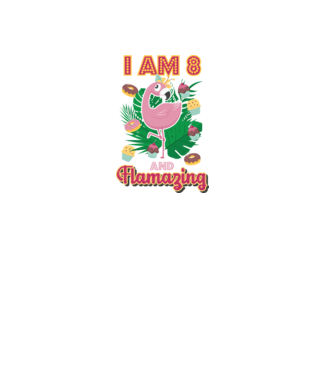 FLAMAZING Birthday 8 Years old model alb pe tricou