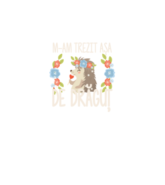 M-am trezit așa de drăguț model gri pe tricou