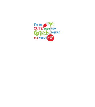 So cute Grinch model alb pe tricou