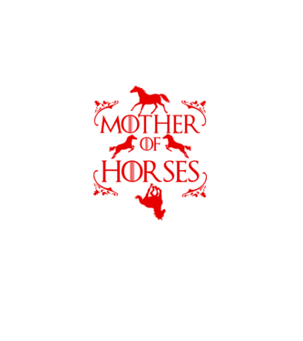 Mother of Horses model negru pe tricou