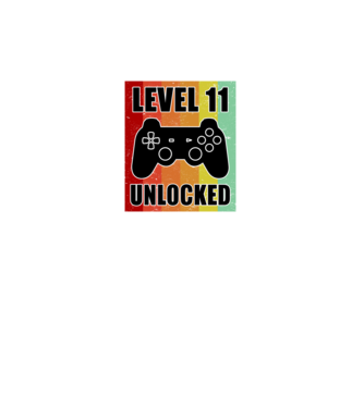 level 11 unlocked retro gamer model alb pe tricou